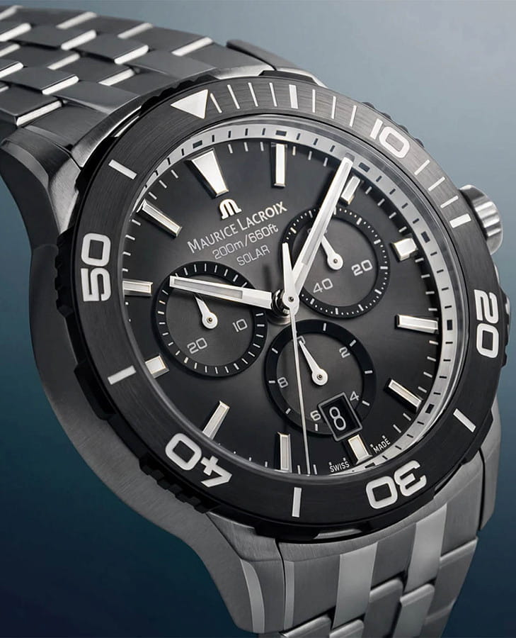 Часы Maurice Lacroix Pontos PT1038-SSL22-330-1 — кварцевые, металл сталь