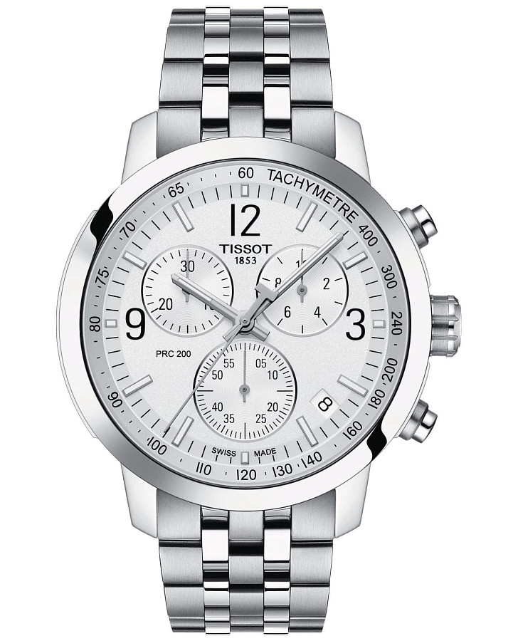 Часы Tissot PRC 200 Chronograph T114.417.11.037.00 — мужские, белый