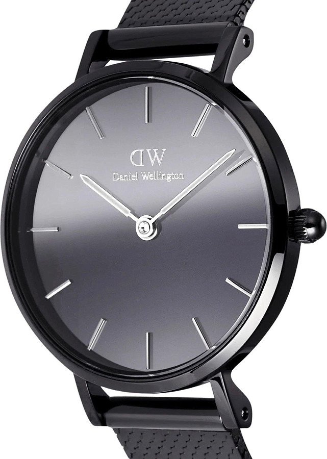 Часы Daniel Wellington Petite Reflection Black DW00100798 — кварцевые, сталь металл