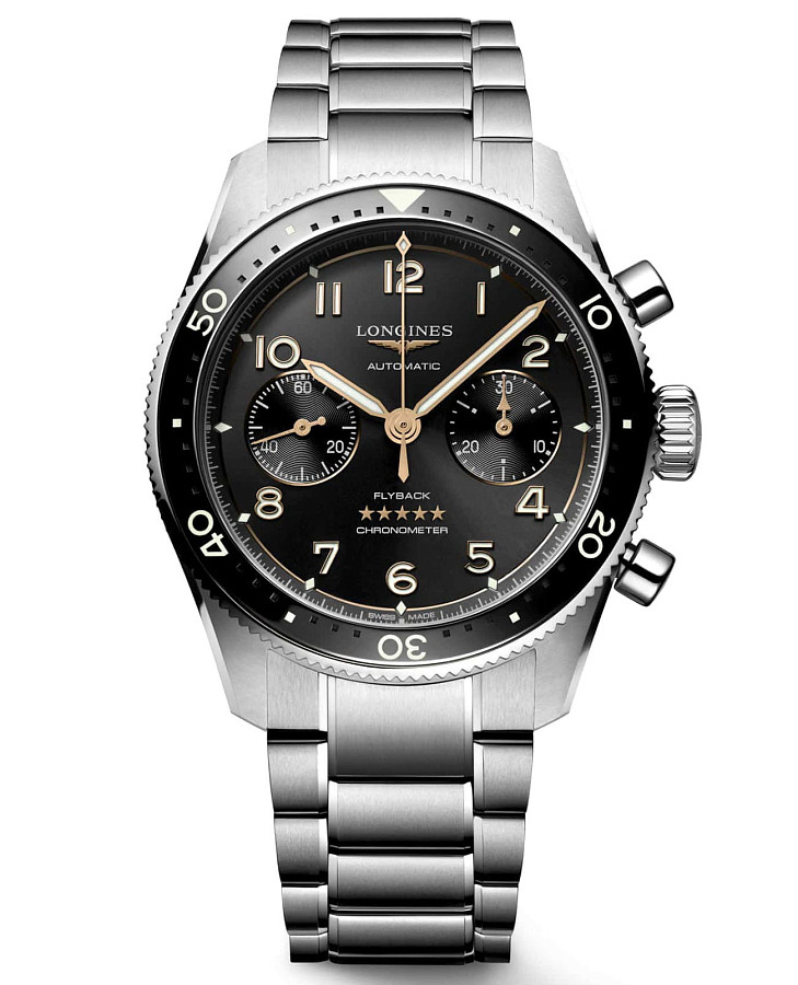 Часы Longines Spirit Flyback L3.821.4.53.6 — мужские, черный