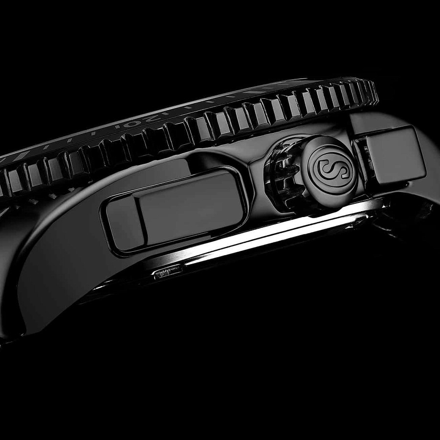 Часы Stuhrling Aquadiver 4016.4 — нержавеющая сталь с pvd-покрытием, мужские