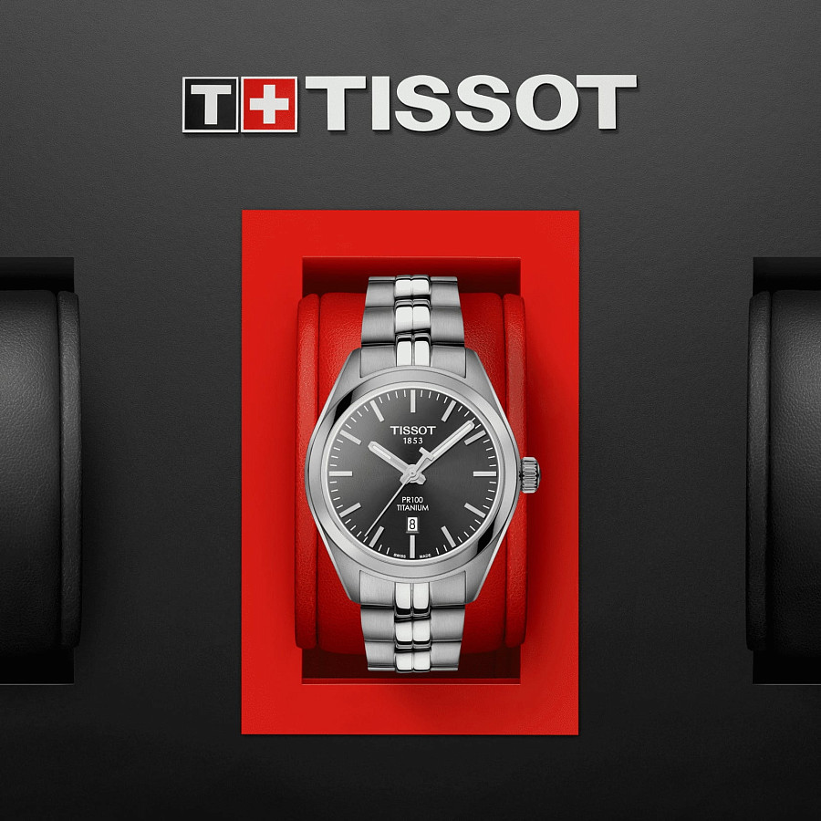Часы Tissot PR 100 Titanium Quartz Lady T101.210.44.061.00 — титан металл, Швейцария