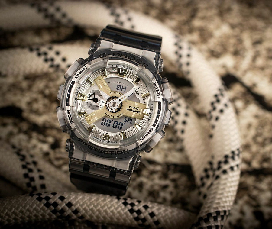 Часы Casio G-Shock GMA-S110GS-8ADR (GMA-S110GS-8A) — женские, серый