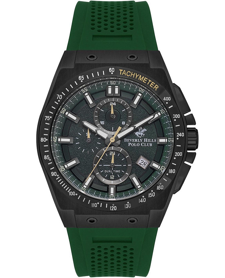 Часы Beverly Hills Polo Club BP3541X.675 — мужские, зеленый