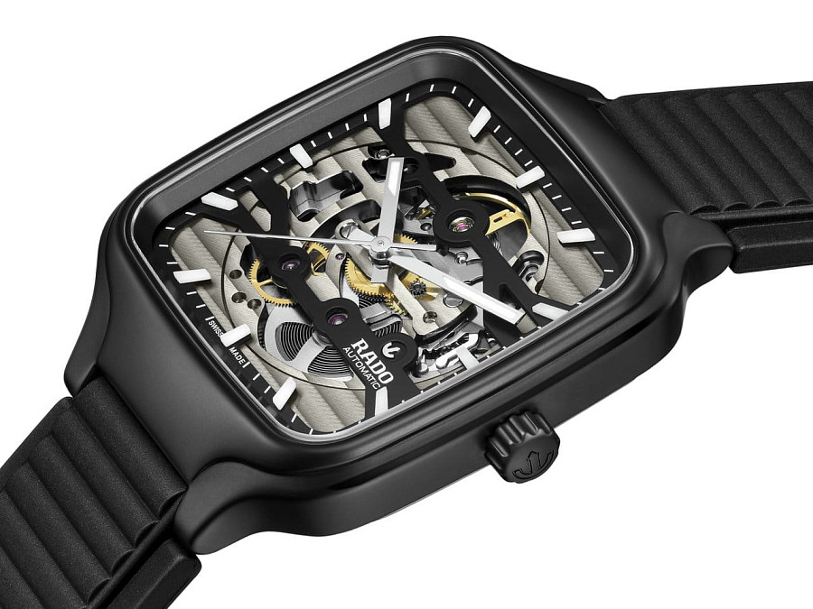 Часы Rado True Square Automatic Skeleton R27197169 — механические, керамика