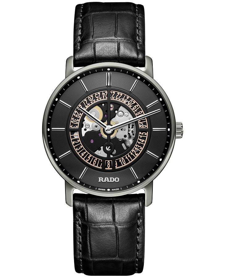 Часы Rado Diamaster Thinline Automatic R14067176 — мужские, черный