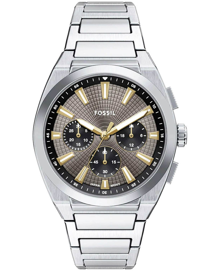 Часы Fossil Everett FS6128 — мужские, коричневый