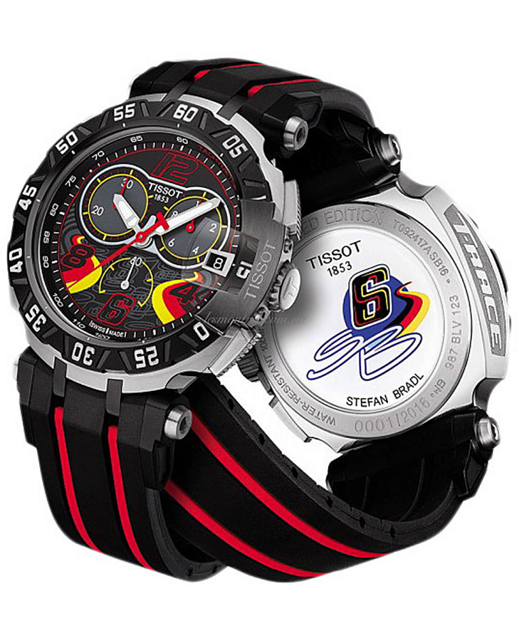 Часы Tissot T-Race Quartz Chronograph Stefan Bradl 2016 T092.417.27.057.02 — сталь металл, Швейцария