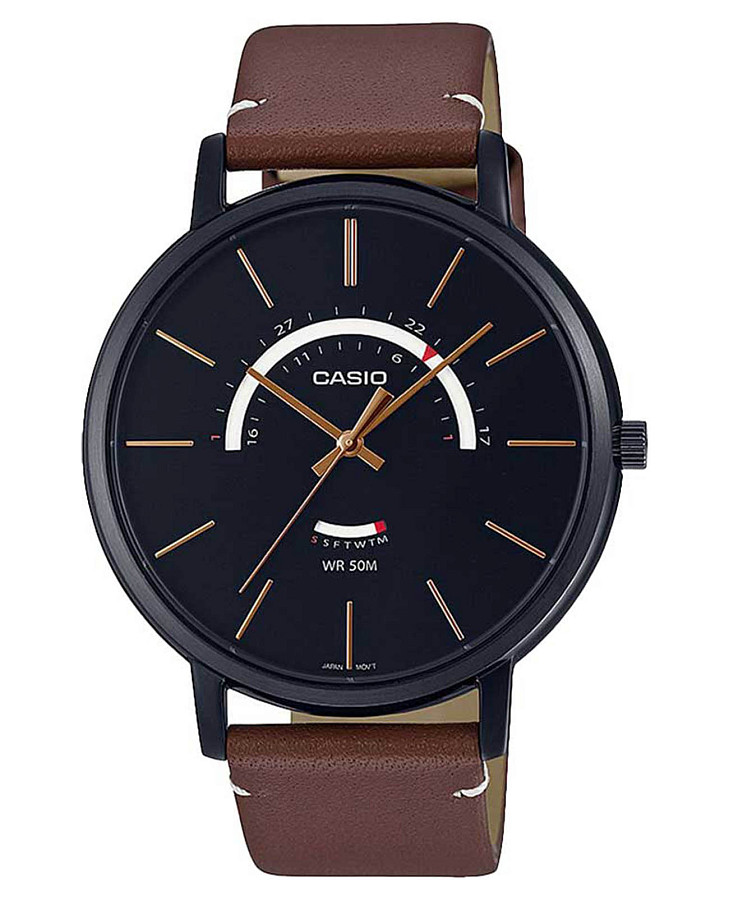 Часы Casio Collection MTP-B105BL-1A — мужские, черный