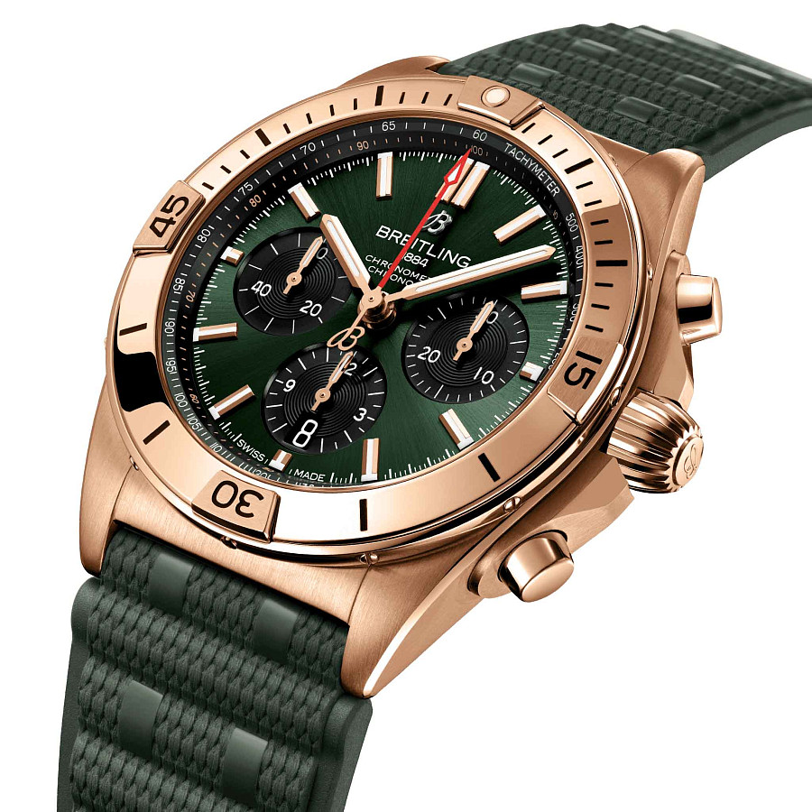Часы Breitling Chronomat B01 42 RB0134101L1S1 — механические, золото