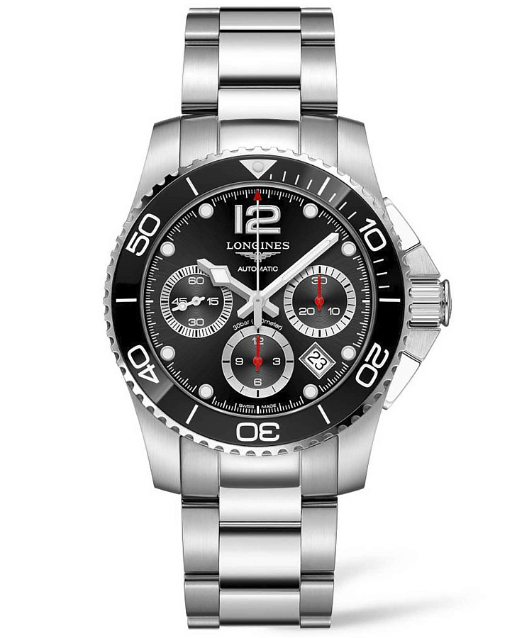Часы Longines HydroConquest L3.783.4.56.6 — мужские, черный