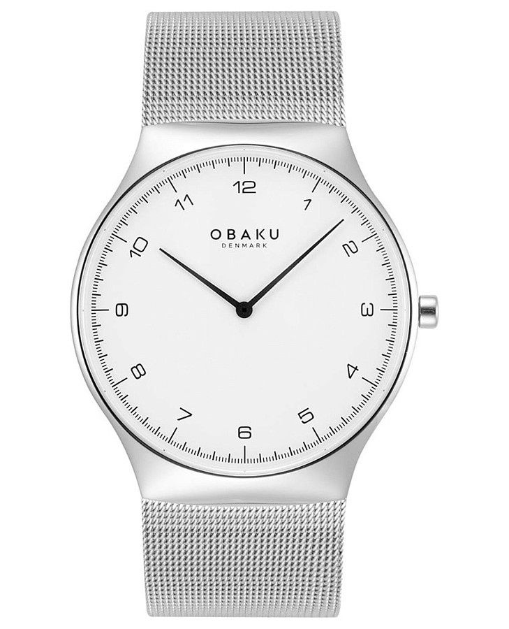 Часы Obaku Slank V306GXCWMC — мужские, белый
