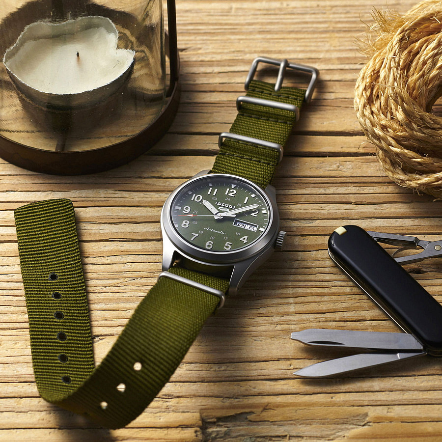 Часы Seiko 5 Sports Field series SRPG33K1 — мужские, зеленый