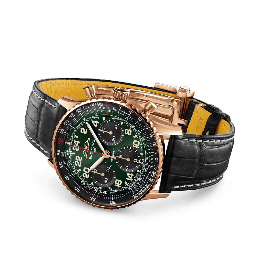 Часы Breitling Navitimer B12 Chronograph 41 Cosmonaute RB12302A1L1P1 — золото, Швейцария