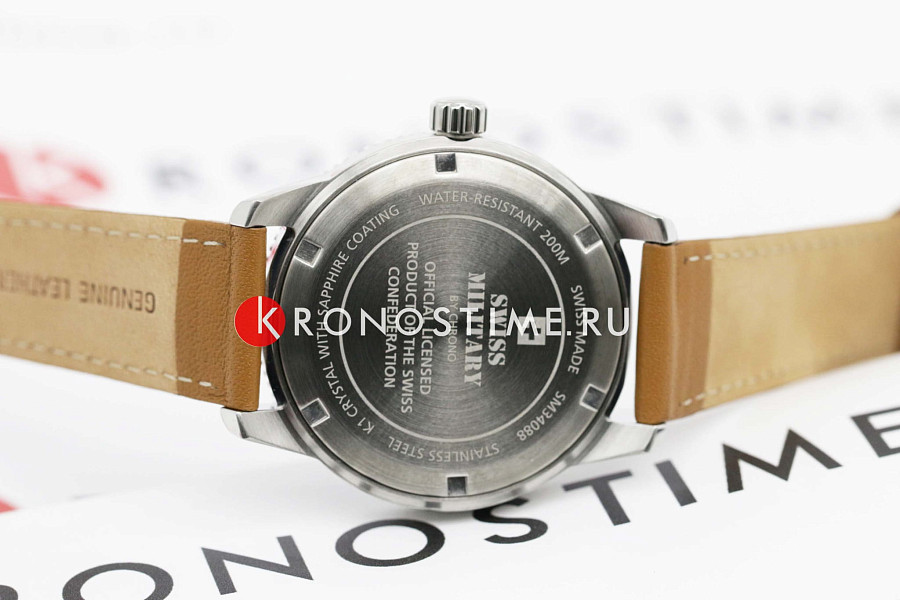 Часы Swiss Military by Chrono Сверхточные SM34088.05 — кожаный, мужские