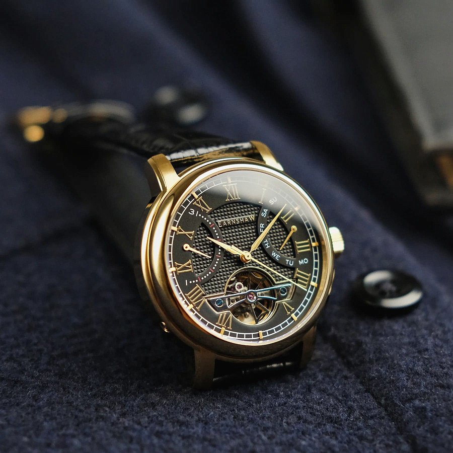 Часы Earnshaw Longcase ES-8169-05 — сталь металл, Англия