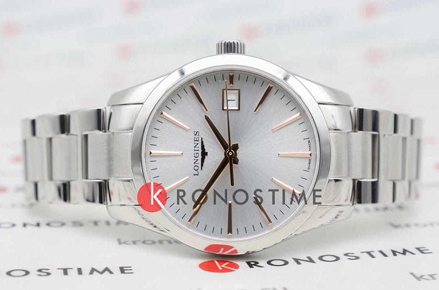 Часы Longines Conquest Classic L2.386.4.72.6 — кварцевые, металл сталь