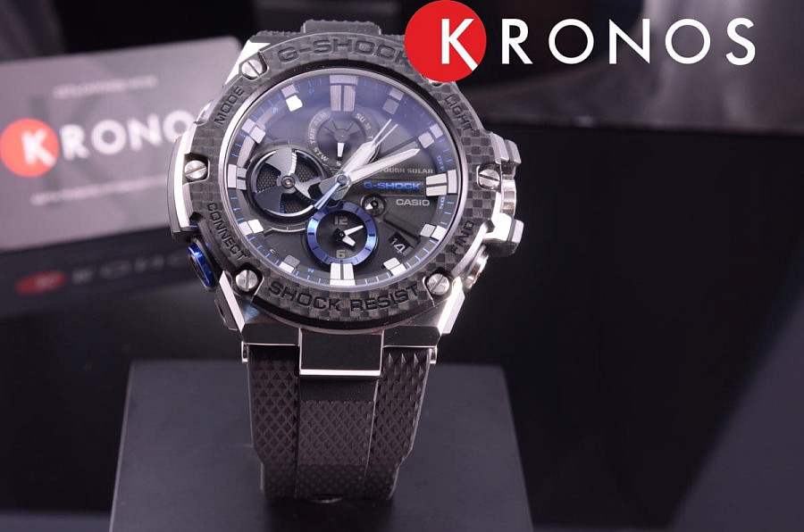 Часы Casio G-Shock GST-B100XA-1A — черный, пластик металл сталь