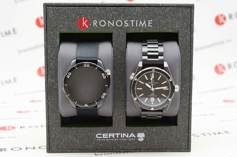 Часы Certina DS+ C041.407.39.051.00 — черный, сталь металл