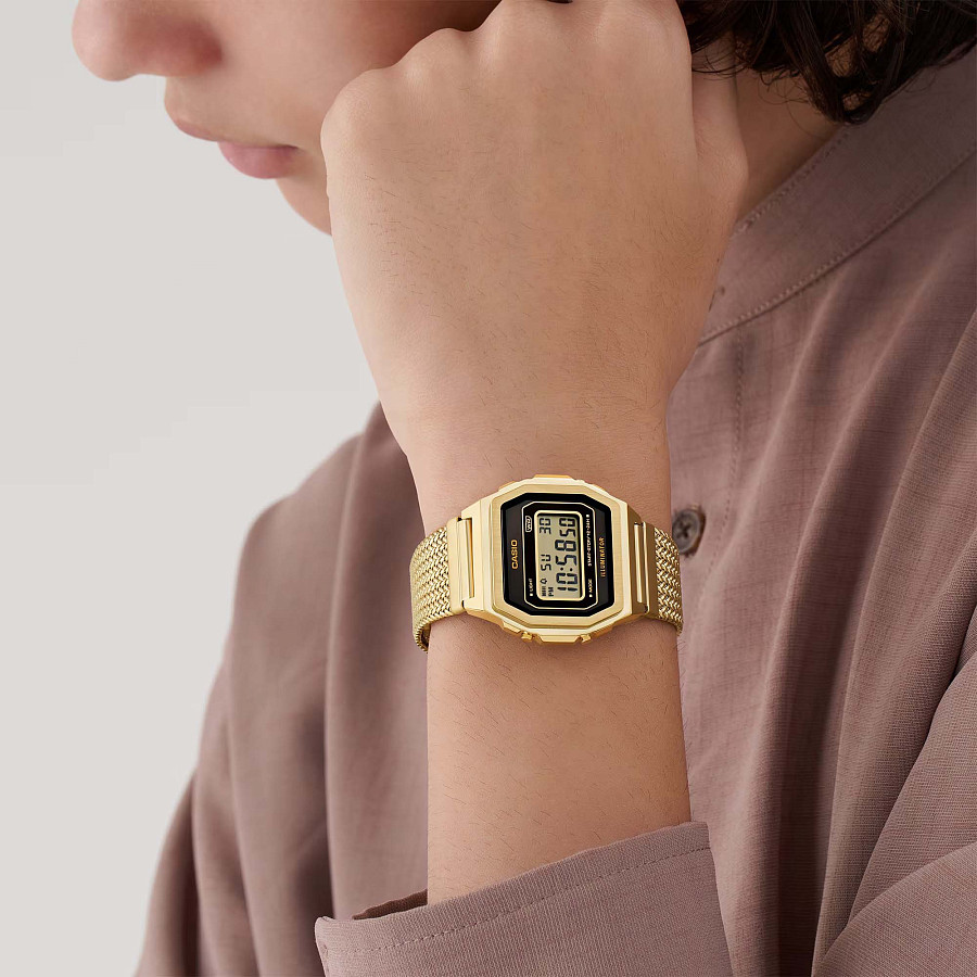 Часы Casio Vintage A1000MGA-5 — кварцевые, сталь металл