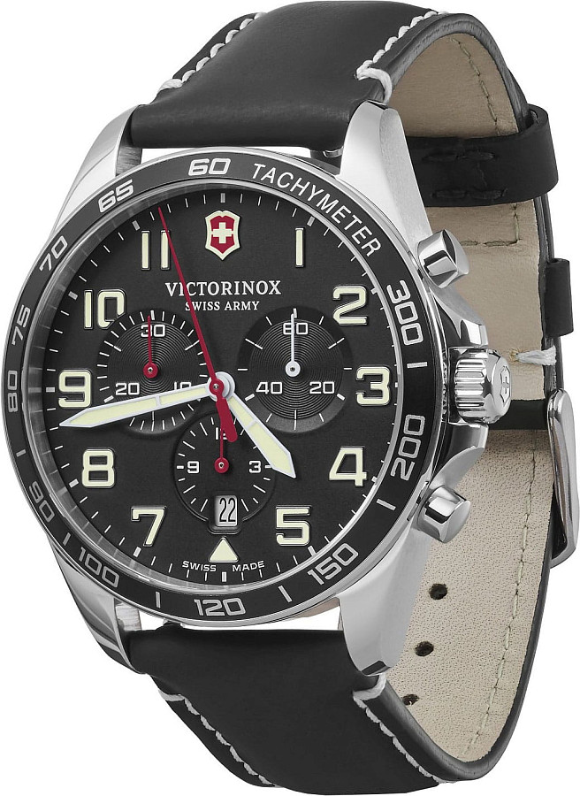 Часы Victorinox Fieldforce Chronograph 241852 — кожаный, мужские
