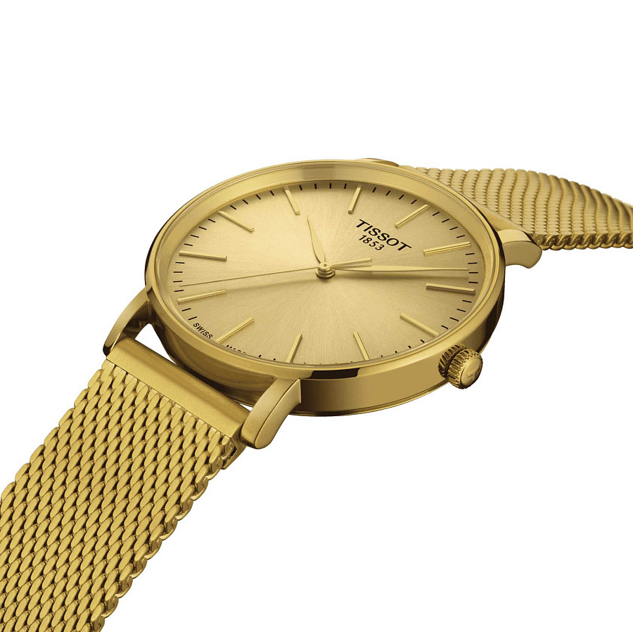 Часы Tissot Everytime Gent T143.410.33.021.00 — нержавеющая сталь с pvd-покрытием, мужские