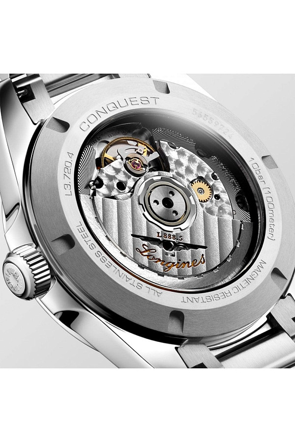 Часы Longines Conquest L3.720.4.62.6 — нержавеющая сталь, женские
