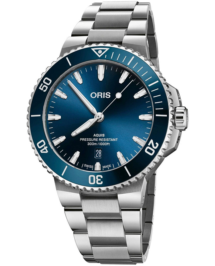 Часы Oris Aquis Date 01 733 7789 4135-07 8 23 04PEB — мужские, синий