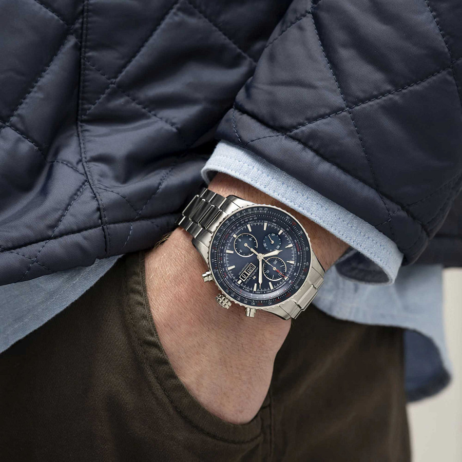 Часы Hamilton Khaki Aviation Converter Auto Chrono H76746140 — механические, сталь металл