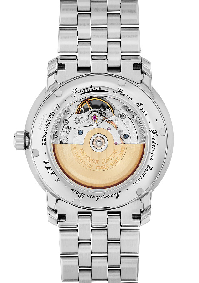 Часы Frederique Constant Classics Heart Beat Moonphase FC-335MC4P6B2 — механические, сталь металл
