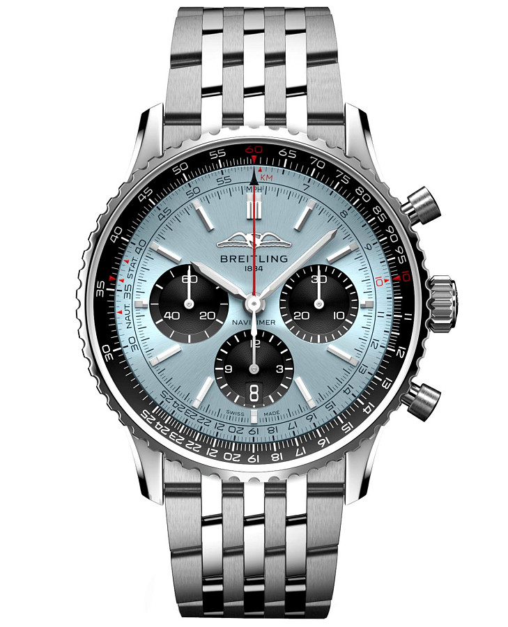 Часы Breitling Navitimer B01 Chronograph 43 AB0138241C1A1 — мужские, голубой