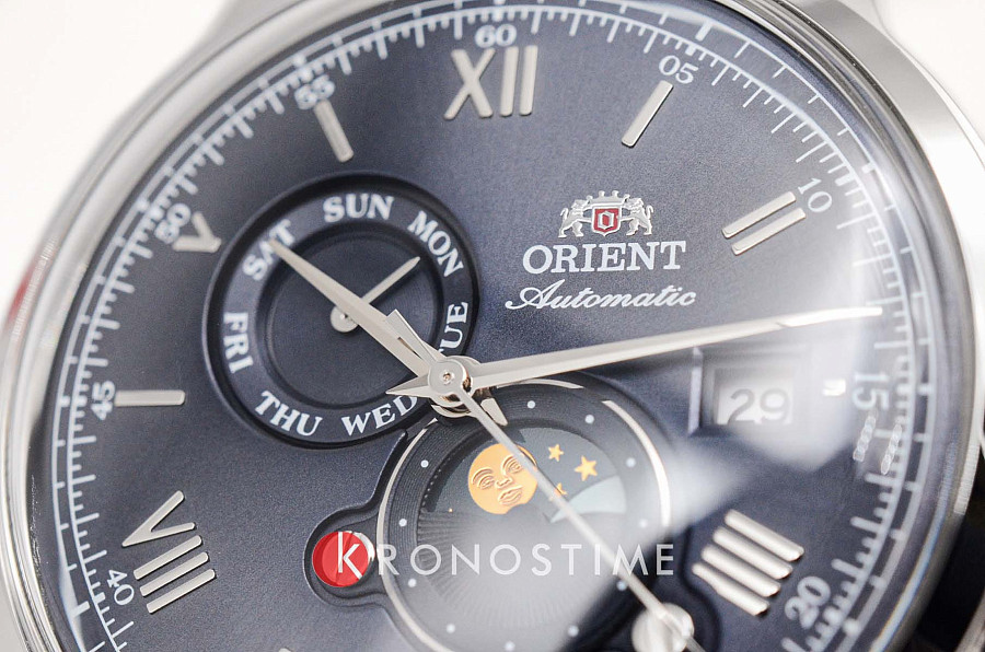 Часы Orient Sun & Moon RA-AK0806L (RN-AK0806L) — мужские, кожаный