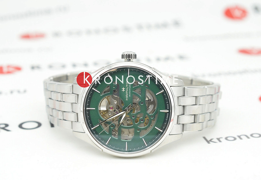 Часы Hamilton Jazzmaster Skeleton 40mm H42535160 — механические, сталь металл