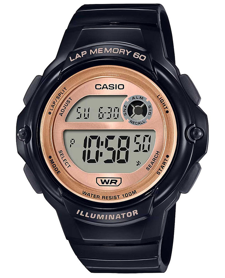 Часы Casio Collection LWS-1200H-1AVDF (LWS-1200H-1A) — мужские, золотой