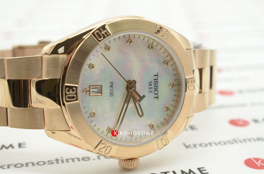 Часы Tissot PR 100 Sport Chic T101.910.33.116.00 — сталь c pvd покрытием, женские