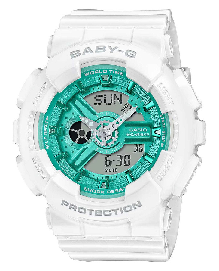Часы Casio Baby-G BA-110XWS-7A — женские, зеленый