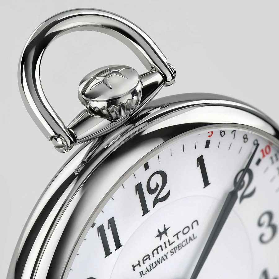 Часы Hamilton American Classic Railroad Pocket Watch Limited Edition H40819110 — нержавеющая сталь, мужские