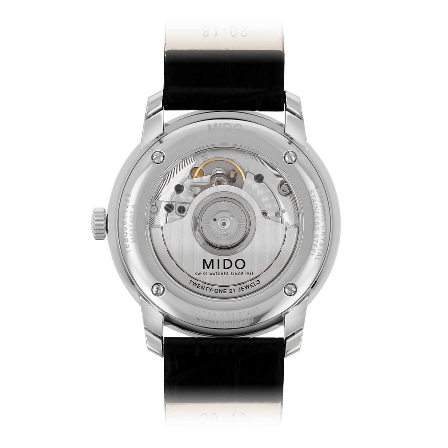 Часы Mido Baroncelli Heritage Gent M027.407.16.010.00 — белый, металл сталь