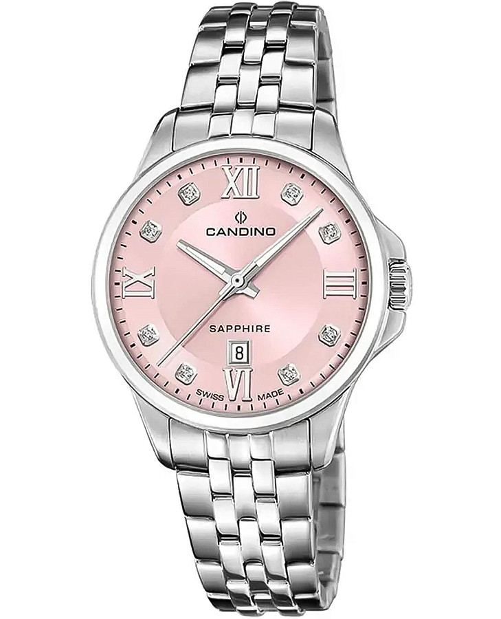 Часы Candino Lady Elegance Date C4766/3 — женские, розовый