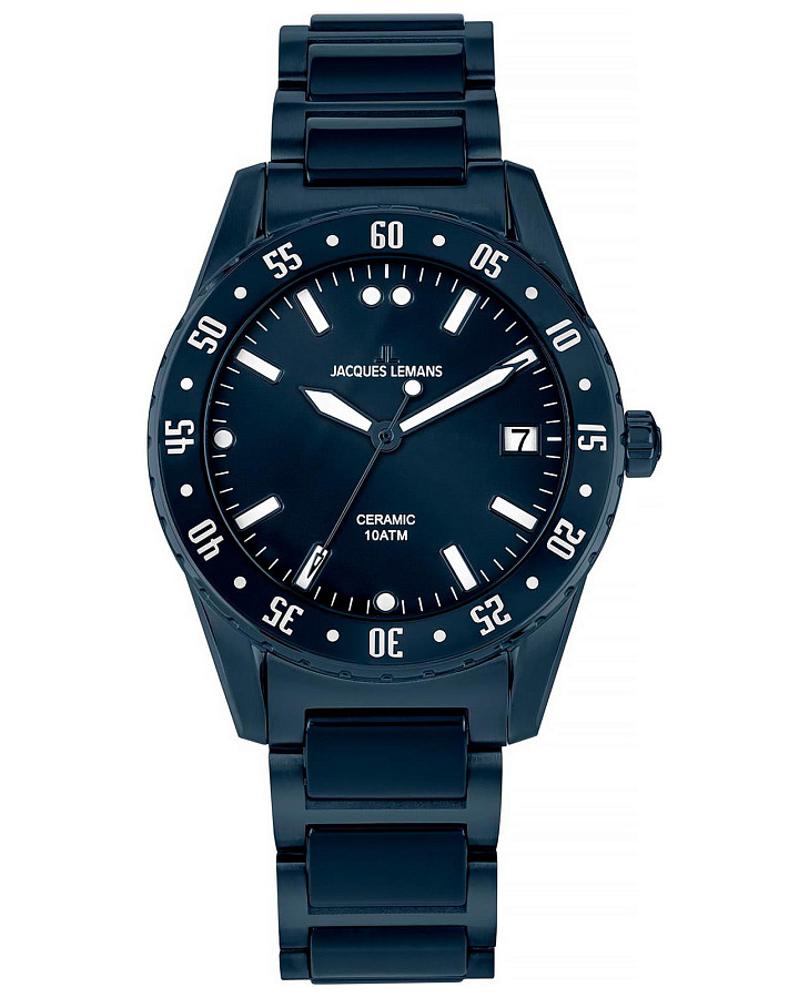 Часы Jacques Lemans High Tech Ceramic 42-12E — женские, синий