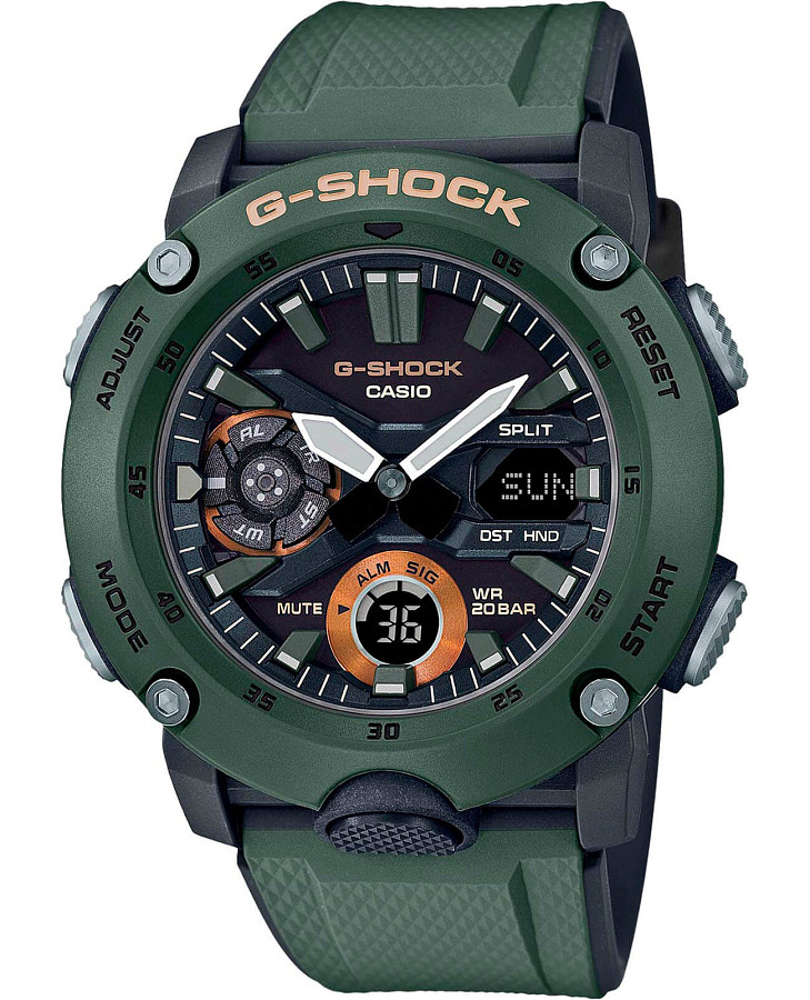Часы Casio G-Shock GA-2000-3A — мужские, черный
