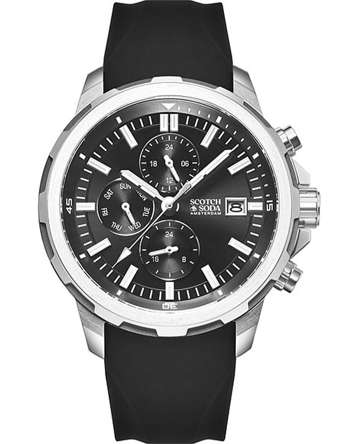 Часы Scotch&Soda SSM.112B — мужские, черный