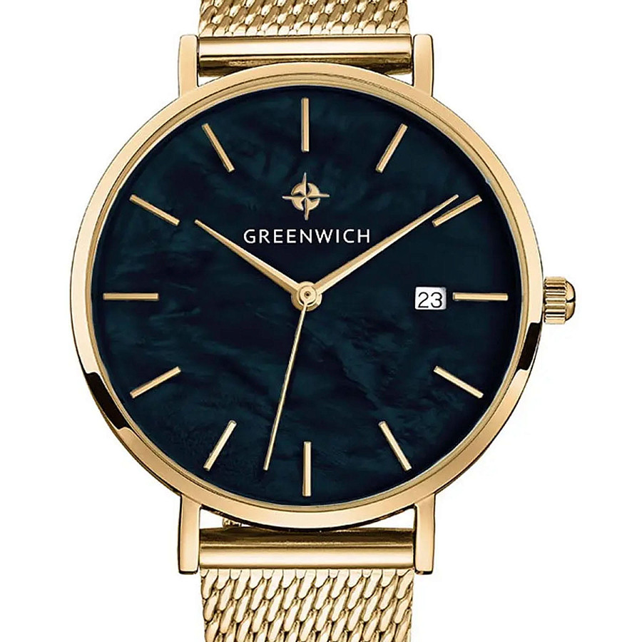 Часы Greenwich Shell GW 301.20.51 — кварцевые, металл сталь