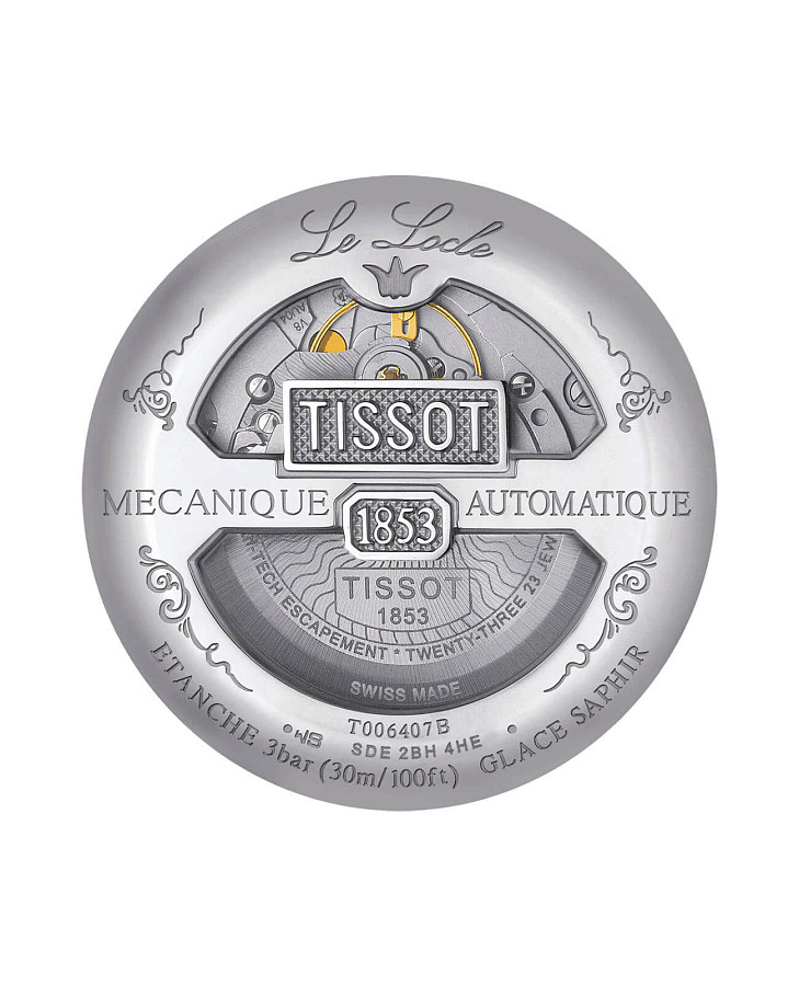 Часы Tissot Le Locle Doubl Happiness T006.407.11.033.01 — механические, сталь металл