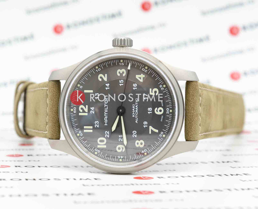 Часы Hamilton Khaki Field Titanium Auto H70545550 — механические, сталь