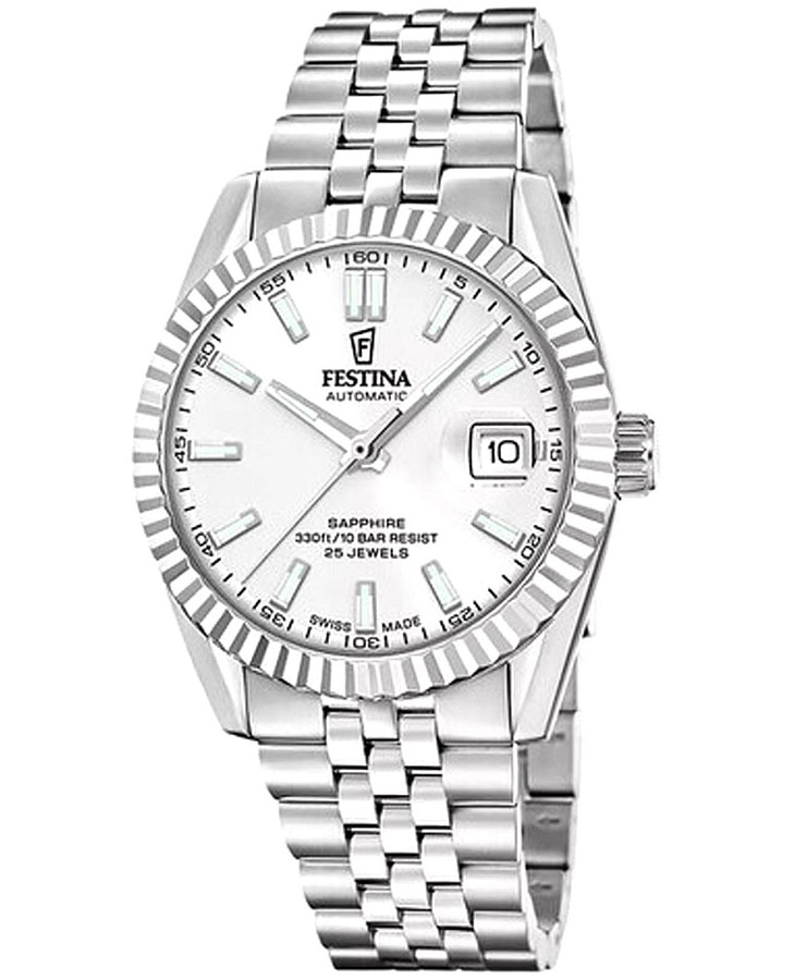 Часы Festina Automatic F20090/1 — мужские, серебристый
