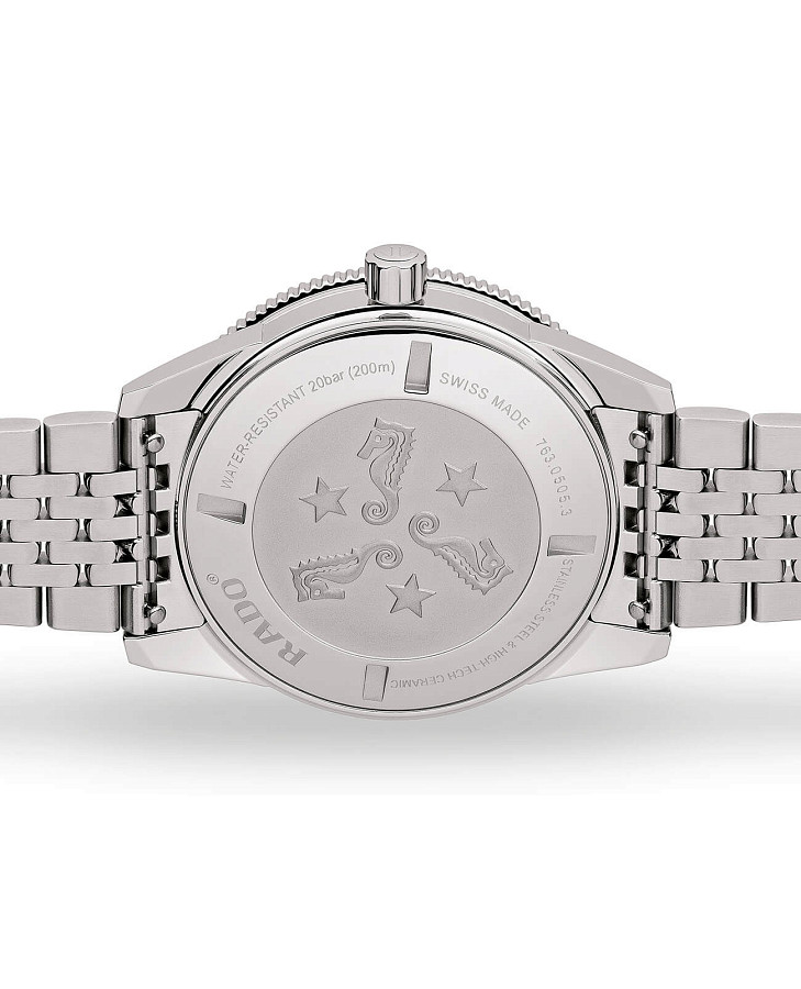 Часы Rado Captain Cook Automatic R32505313 — зеленый, металл сталь керамика
