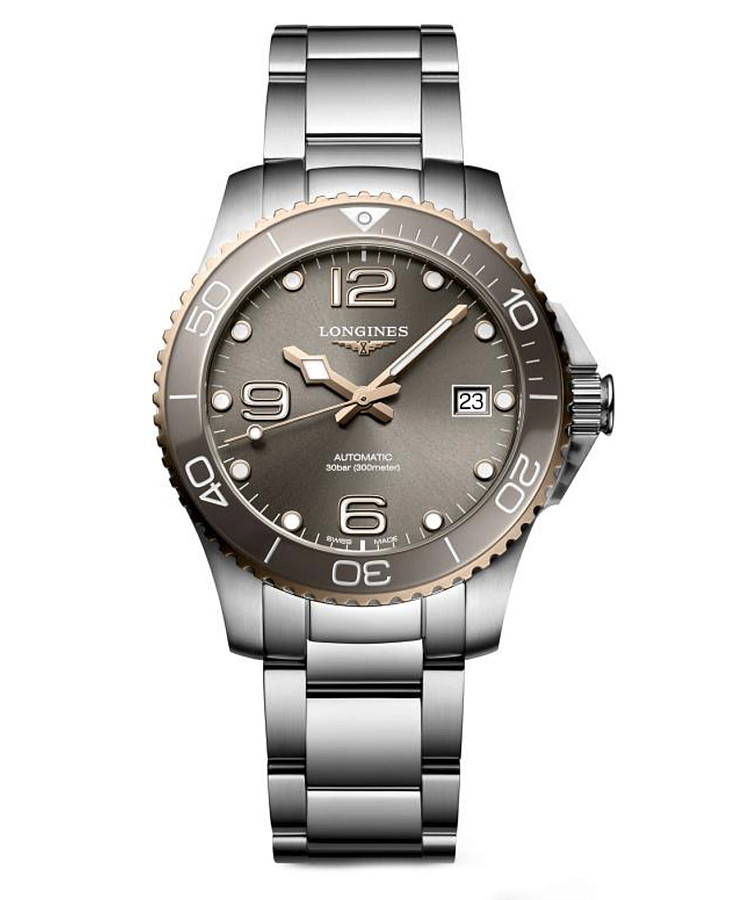 Часы Longines HydroConquest L3.780.3.78.6 — мужские, коричневый