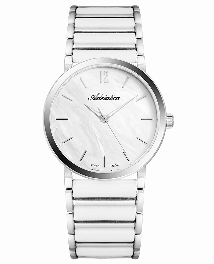 Часы Adriatica Ceramic A3721.C15FQ — женские, перламутровый