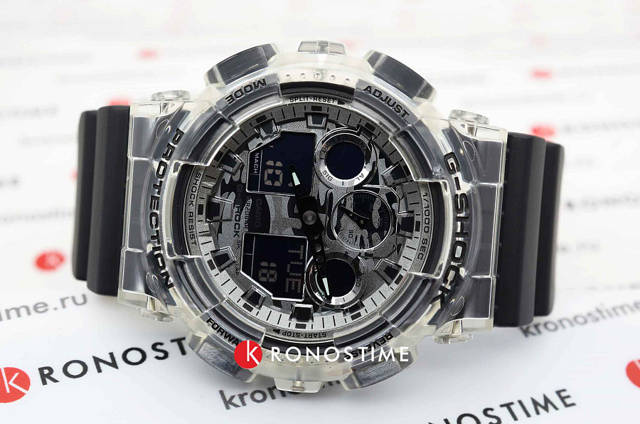 Часы Casio G-Shock GA-100SKC-1A — черный, пластик